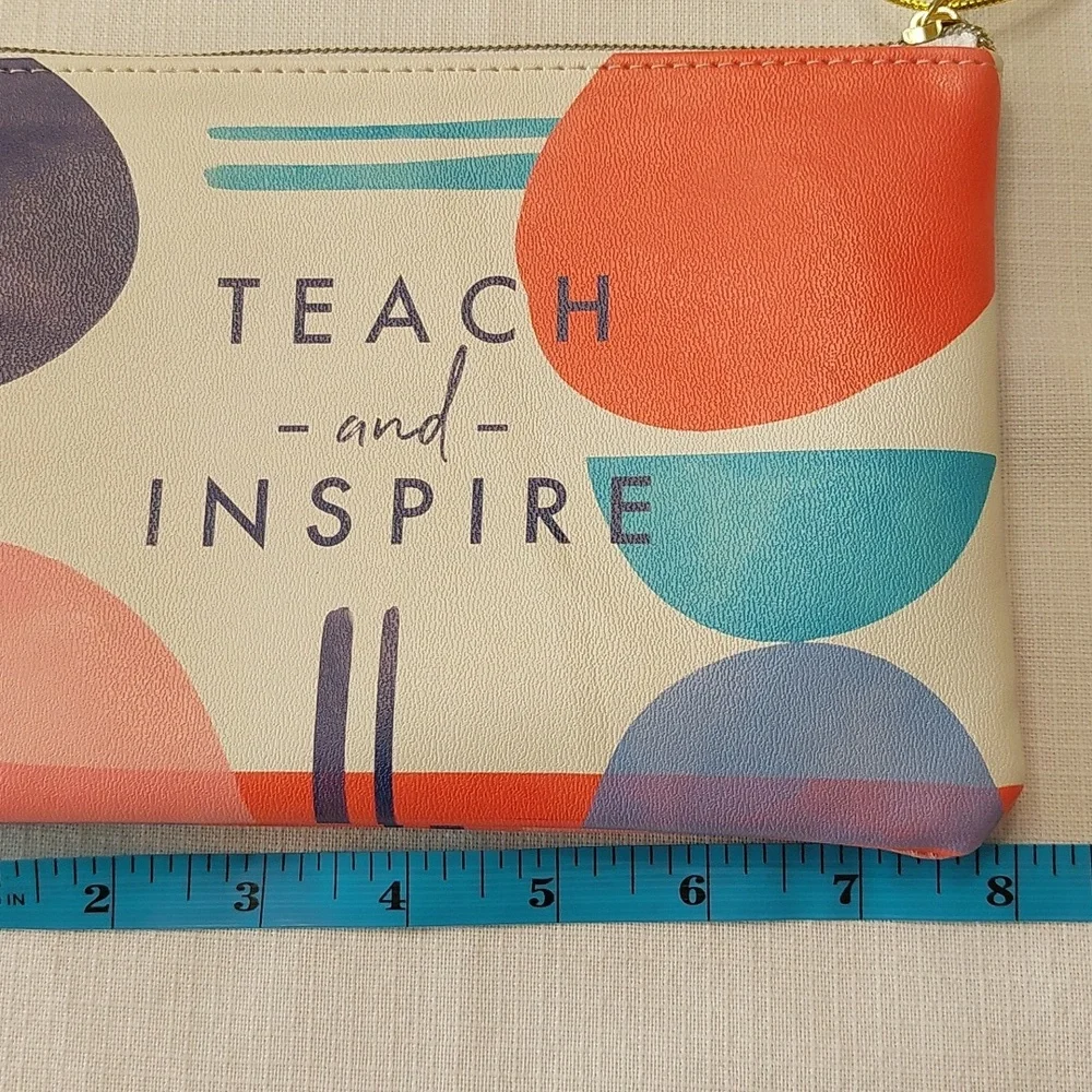 Teach and Inspire Accessory Bag Zippered Pouch NWT